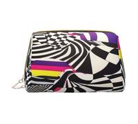 Trousse de maquillage pour femme - Brosse de toilette - Soins de la peau - Organiseur de voyage - Grand sac à main de maquillage - Accessoires - Sac fourre-tout complexe - Motifs psychédéliques 1