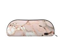 Trousse de maquillage pour femme, motif bateau nautique, boussole nautique, trousse de maquillage, trousse de voyage, trousse de toilette, trousse à crayons, Marbre or rose, One Size