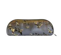 Trousse de maquillage pour femme, motif chiots husky, sac de voyage, trousse de toilette, trousse à crayons, Chasse Canards sauvages volants, One Size