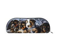 Trousse de maquillage pour femme, motif chiots husky, sac de voyage, trousse de toilette, trousse à crayons, Chiots Husky Chiens, One Size