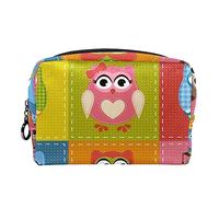 Trousse de Maquillage pour Femme,Petite Trousse de Maquillage pour Sac à Main,Motif d'oiseau Hibou Animal,Sac cosmétique de Voyage,Trousse de Maquillage