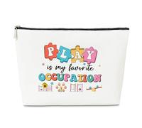 Trousse de maquillage pour femme - Play Is My Favorite Occupation - En cuir synthétique - Cadeau de remerciement - Cadeau d'anniversaire ou de Noël - Trousse de toilette, coloré