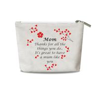 Trousse de maquillage pour maman, cadeau de Noël, d'anniversaire pour maman, blanc, One Size, Art