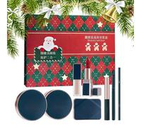 Trousse De Maquillage Pour Noël,Ensemble De 8 Produits Convient À Les Types De Peau - Maquillage De Noël Rouge À Lèvres Fard À Paupières Mascara,Pour Mère Petite Amie Sœurs