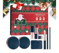Trousse De Maquillage Pour Noël | Set De 8 Produits Fusionnables | Fard À Paupières Crayon À Sourcils Cosmétiques Nouvel An | Pour Mère Petite Amie Sœurs
