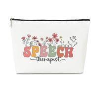 Trousse de maquillage pour orthophoniste et ergothérapeute, cadeau pour femme, psychologue, cadeau de remise de diplôme, trousse de toilette en cuir synthétique avec fermeture éclair, coloré