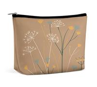 Trousse de maquillage pour rouge à lèvres, pochette à fermeture éclair, organiseur doux imprimé fleurs, accessoires de toilette portables, 17 x 15 x 5,8 cm, tendance, Fleurs douces, 6.8 X 5.9 X 2.3