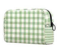 Trousse de maquillage pour sac à main, trousse de maquillage portable avec fermeture éclair, trousse de toilette de voyage pour femme, fond bleu lys royal, Multicolore 02, 18.5x7.5x13cm/7.3x3x5.1in