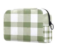 Trousse de maquillage pour sac à main, trousse de maquillage portable avec fermeture éclair, trousse de toilette de voyage pour femme, fond bleu lys royal, Multicolore 04, 18.5x7.5x13cm/7.3x3x5.1in
