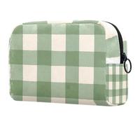 Trousse de maquillage pour sac à main, trousse de maquillage portable avec fermeture éclair, trousse de toilette de voyage pour femme, fond bleu lys royal, Multicolore 10., 18.5x7.5x13cm/7.3x3x5.1in