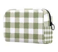 Trousse de maquillage pour sac à main, trousse de maquillage portable avec fermeture éclair, trousse de toilette de voyage pour femme, fond bleu lys royal, Multicolore 09, 18.5x7.5x13cm/7.3x3x5.1in