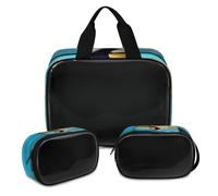Trousse de maquillage pour sports de plage et de volley-ball pour homme et femme, trousse de toilette translucide, trousse de toilette, trousse de toilette, organisateur de cosmétiques, couleur, XL,