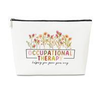 Trousse de maquillage pour thérapeute en ergothérapie pour son psychologue, ergothérapie vous aidant à grandir votre chemin, cadeau de remerciement, cadeau de Noël, cadeau de thérapeute en cuir