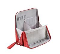 Trousse de maquillage professionnelle debout comme organisateur de maquillage polyvalent avec compartiments pratiques pour un rangement optimisé de tous les ustensiles de beauté en voyage ou à la