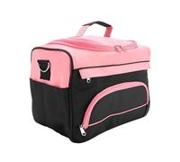 Trousse de maquillage professionnelle pour salon de beauté et de tatouage - Sac de voyage portable pour barbier, peigne, ciseaux, pince (rose)