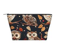 Trousse de maquillage rectangulaire avec imprimé mandala - Organiseur de voyage élégant pour cosmétiques et cadeaux pour femmes et filles, Hiboux sur une branche d'arbre, Taille unique, Trousse de