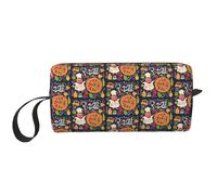 Trousse de maquillage rembourrée en mousse Motif pizza Chef Sac de voyage léger pour économiser de l'espace