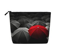Trousse de maquillage résistante à l'eau pour femme, trousse de maquillage avec fermeture éclair, pochette légère pour le rangement des articles de toilette, parapluies de tristesse et de tempête