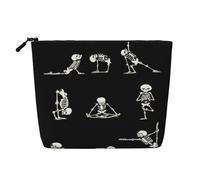 Trousse de maquillage résistante à l'eau pour femme, trousse de maquillage avec fermeture éclair, pochette légère pour articles de toilette, fournitures artistiques, crâne d'amour