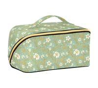 Trousse de maquillage rétro avec fermeture éclair et fermeture éclair Motif William Morris Bleu