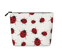 Trousse de maquillage réutilisable avec imprimé animaux lamantins - Organiseur de toilette de voyage, pochette multi-usage pour le rangement quotidien des femmes, Coccinelle sept étoiles, Taille