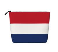 Trousse de maquillage réutilisable avec imprimé drapeau érythréen - Organiseur de toilette de voyage, pochette multi-usage pour le rangement quotidien des femmes, Drapeau néerlandais, Taille unique