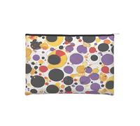Trousse de maquillage réutilisable en papier imperméable et légère pour voyage, école et usage quotidien Motif imprimé complet pour femmes, étudiants, écologistes, Noir , Taille unique