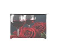 Trousse de maquillage réutilisable en papier imperméable et légère pour voyage, école et usage quotidien Motif imprimé complet pour femmes, étudiants, écologistes, Noir , Taille unique