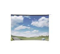 Trousse de maquillage réutilisable en papier imperméable et légère pour voyage, école et usage quotidien Motif imprimé intégral pour femmes, étudiants, écologistes, Noir , Taille unique