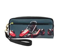 Trousse de maquillage réutilisable - Organiseur de toilette de voyage, mini kart en cuir imprimé pleine taille pour femme, Noir , Taille unique