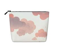 Trousse de Maquillage Romantique avec Nuages, Grande capacité, pour Femme, imperméable, Simple épaisseur, Imitation Chanvre, Portable, Fermeture éclair