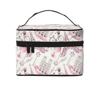 Trousse de maquillage romantique de voyage à Paris, jolie trousse de maquillage pour femme, trousse de toilette, grande trousse de maquillage de voyage
