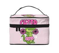 Trousse de maquillage rose clair Cheer The Crocodile, trousse de toilette pour femme, trousse de maquillage de voyage, trousse de toilette, trousse de maquillage, organisateur de maquillage, grande tr
