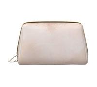 Trousse de maquillage rose rose pâle et noire pour voyage, trousse de toilette portable en cuir, trousse de toilette pour homme et femme, blanc, Taille unique