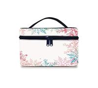 Trousse de maquillage, sac cosmétique de voyage, verre à vin et cadre de rayon de soleil vintage, le goût est comme une citation de poésie délicate, organisateur portable décoratif, mallette de train