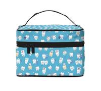 Trousse de maquillage saine et malade pour les dents blanches, sacs cosmétiques mignons pour femmes, trousse de toilette, grand sac de voyage organisateur de maquillage