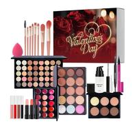 Trousse De Maquillage Saint Valentin - Complet pour un Usage Quotidien | Fard à Paupières et Crayon Sourcils Cosmétiques pour la Saint-Valentin - Pour Débutantes Cadeau Amie Soeur Femme Rencontres Voy