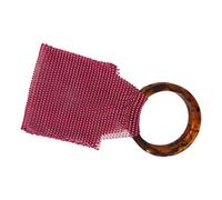 Trousse de maquillage scintillante avec poignée en résine pour téléphone et sac à main en strass essentiels de voyage