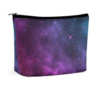Trousse de Maquillage Shining Star Space Artistique Trousse de Maquillage étanche pour Sac à Main Pochette de Maquillage en Cuir PU avec Fermeture à glissière, Trousse de Toilette de Voyage pour Fem