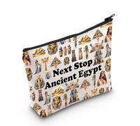 Trousse de maquillage souvenir avec symboles de l'Égypte ancienne - Cadeau de vacances en Égypte ancienne - Sac de maquillage - Cadeau de voyage en Afrique, Next Stop Égypte ancienne