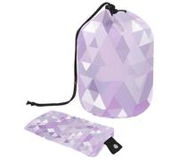 Trousse de maquillage spacieuse et élégante pour femme, conçue dans un esprit pratique pour les voyages et un usage quotidien, triangle géométrique violet, multicolore,