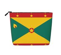 Trousse de maquillage style chanvre drapeau de la Grenade - Pochette de rangement étanche pour produits de toilette de voyage et rangement quotidien
