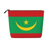 Trousse de maquillage style chanvre drapeau de la Mauritanie - Pochette de rangement étanche pour produits de toilette de voyage et rangement quotidien