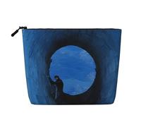 Trousse de maquillage sur le thème du cerveau de l'intelligence artificielle, pochette de maquillage étanche en chanvre pour voyage, usage quotidien et cadeaux (24,1 x 17 x 5,1 cm), Noir , Taille