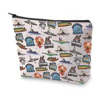 Trousse de maquillage sur le thème du kayak My Happy Place - Cadeau pour les aventuriers de rivière, My Happy Place