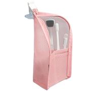 Trousse de maquillage sur pied - Pochette de rangement pliable à suspendre pour voyage - Trousse de rangement étanche pour brosse à dents, dentifrice, nettoyant pour le visage, lotion, hôtel, dortoir