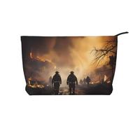 Trousse de maquillage tendance en velours côtelé avec fermeture éclair, convient pour les voyages, le camping et une utilisation quotidienne