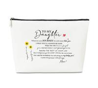 Trousse de maquillage « To My Daughter » de la part des parents pour une fête d'anniversaire, un mariage, Thanksgiving, une fête prénuptiale, une lettre d'amour à une fille, cadeau de remerciement ou