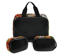 Trousse de maquillage translucide pour homme et femme, motif chien husky, trousse de toilette, trousse de douche, 3 pièces, articles de toilette de voyage, couleur, XL, Trousse de maquillage