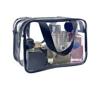 Trousse de maquillage transparente avec fermeture éclair | Sac de rangement polyvalent | Organiseur de maquillage transparent | Pochette étanche à fermeture éclair pour articles de toilette | Parfaite